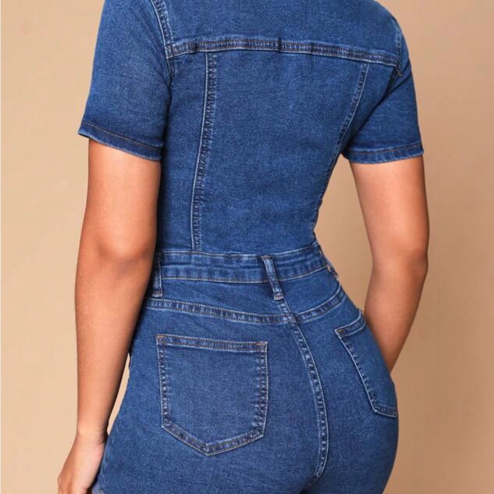 Denim romper - Picture 3 of 3